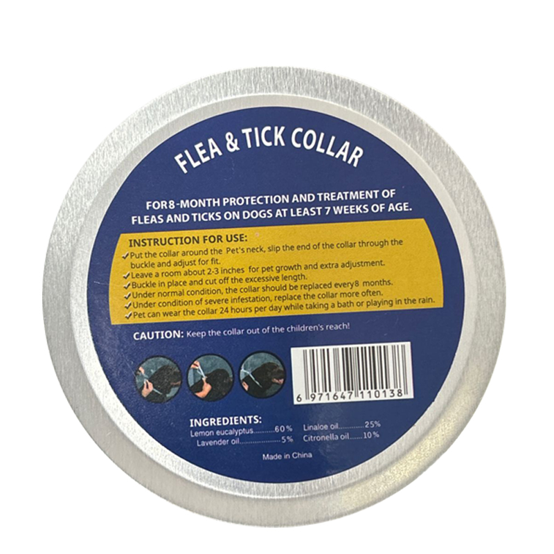 Tick-and-Flea-Collar-Tin-Bo Tick and flea collar with essential oils